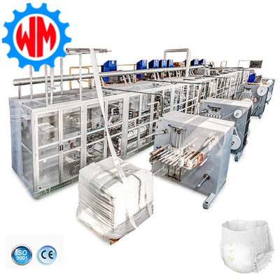 800 pcs/min Full Servo Baby Diaper Making Machine PLC Control dengan CE Global Ekspor