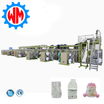 Full Servo Baby Diaper Line Automation Control System Efisiensi tinggi