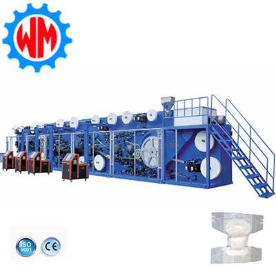 Jalur Produksi Popok Dewasa Berkecepatan Tinggi 250-400 Piece/Min Sistem Cerdas