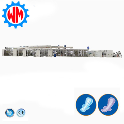 High Speed Full Servo Sanitary Pad Making Machinery dengan Customization Profesional 1500pcs/min