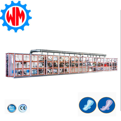 Mesin Pembuat Serbet Saniter Berskala Kecil 380V 50HZ Mesin Manufaktur Pad Wanita