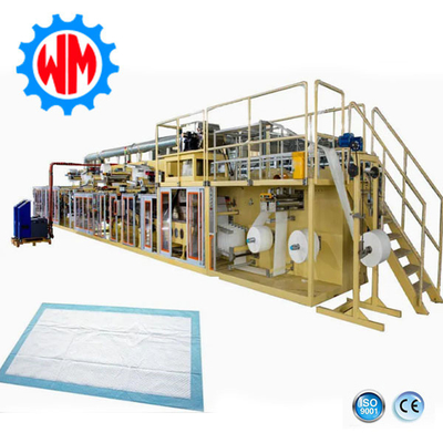 Full Servo Otomatis Underpad Membuat Mesin dengan PLC Control Nursing Pad produksi Line