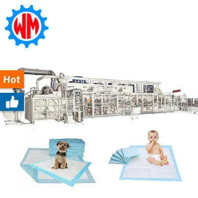 Gampang Operasi Underpad Produksi Line 250 Meter / Min Underpad Mesin