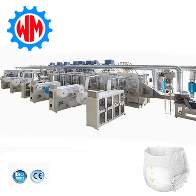 Jalur produksi celana latihan bayi energi rendah dengan sistem kemasan opsional