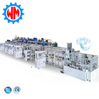 Global Ekspor Full Servo Big Ring Waist Baby Diaper Making Machinery Disesuaikan dengan CE