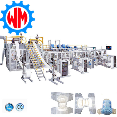 Pabrik Kuat Full Servo 350PCS/Minut Mesin Membangun Popok Dewasa Ekspor Global