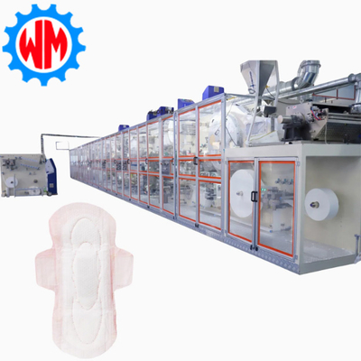 Hot Sell New Design Sanitary Pad Produksi Line dengan Mesin Kemasan Mudah Operasi
