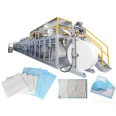 Lini Produksi Under Pad Kecepatan Tinggi 350m/menit dengan Pengemasan Otomatis