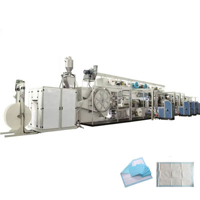 ISO9001 Supplier CE Mattress Pad Under Pad Line Produksi Kontrol PLC Wrok yang stabil